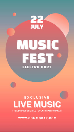 Template di design Live Music Festival Instagram Story