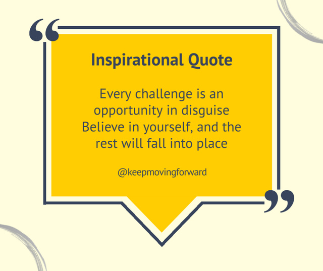 Inspirational Quote about Challenges Facebook – шаблон для дизайну