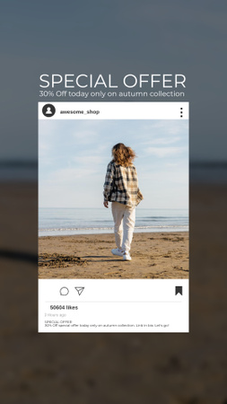 Special Offers for Autumn Collection Instagram Story Šablona návrhu