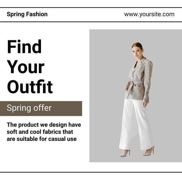 Spring Sale Offer with Beautiful Stylish Woman Instagram Modelo de Design
