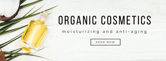 Organic Cosmetics Offer Facebook cover – шаблон для дизайну