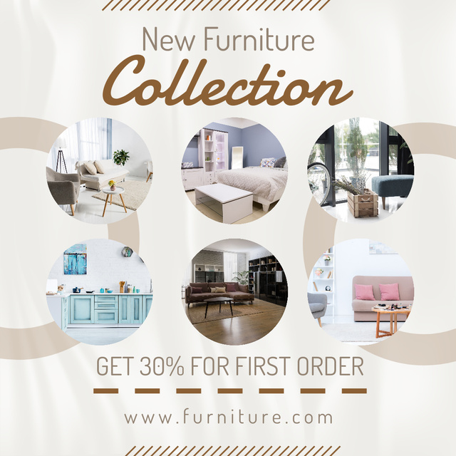 Ontwerpsjabloon van Instagram van New Furniture Collection Announcement