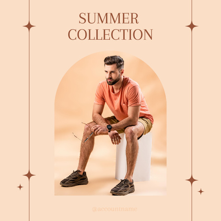 Men's Collection Announcement Instagram Design Template