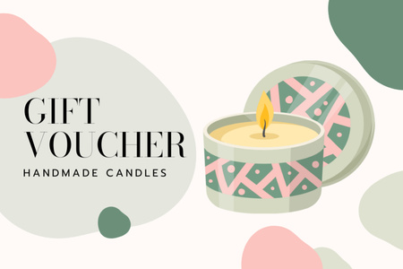 Designvorlage Gift Voucher Offer for Handmade Candles für Gift Certificate