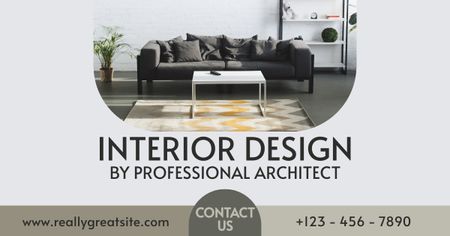 Designvorlage Angebot der Innenarchitektur von Professional Architect für Facebook AD