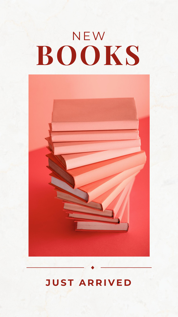 Modèle de visuel Bookstore Announcement with New Books - Instagram Story