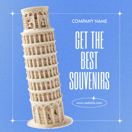 Plantilla de diseño de Oferta de viaje turístico con los mejores souvenirs Animated Post 