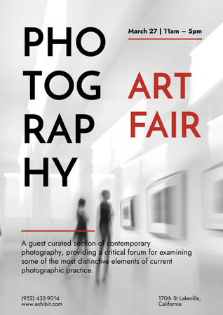 Plantilla de diseño de Art Photography Fair Announcement Poster 