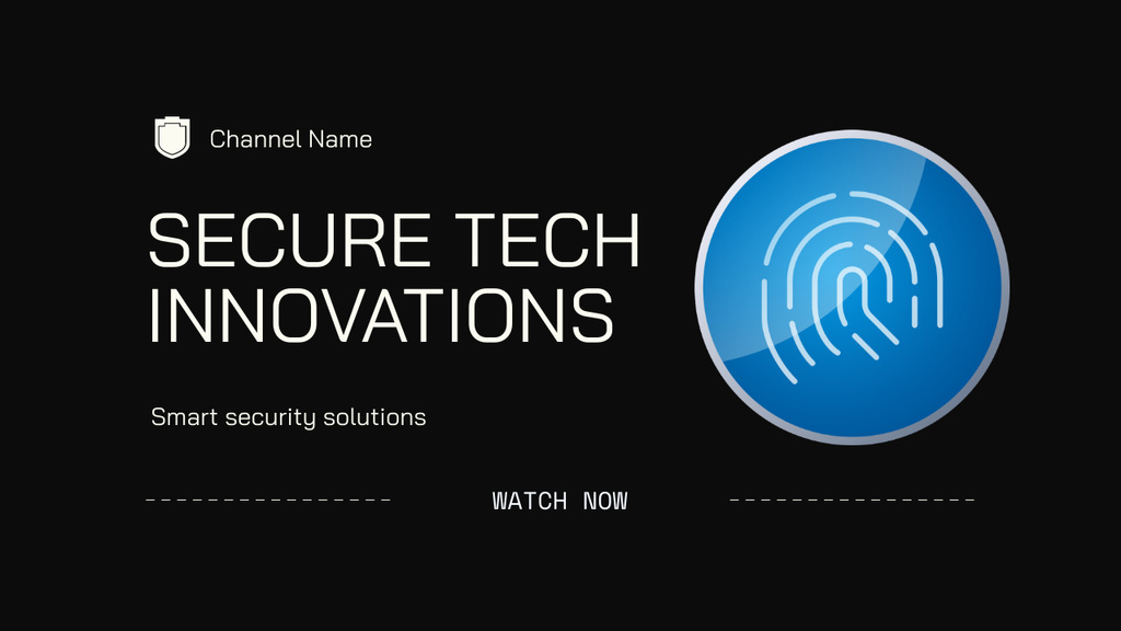 Security Technologies and Innovations Youtube Thumbnail Design Template