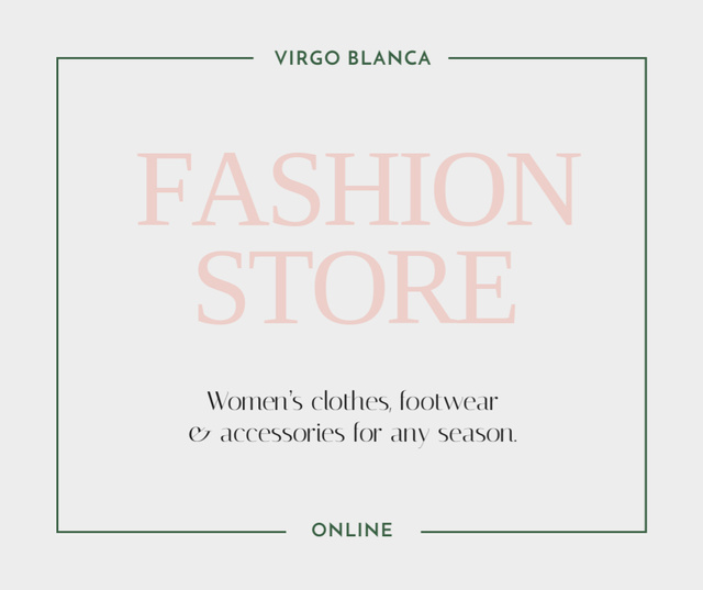 Szablon projektu Fashion Store Online App Facebook