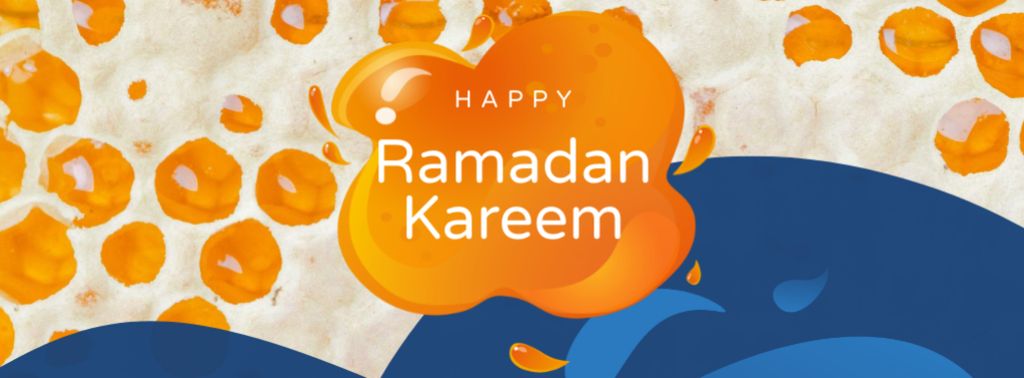 Ramadan Kareem Holiday Announcement Facebook cover Modelo de Design