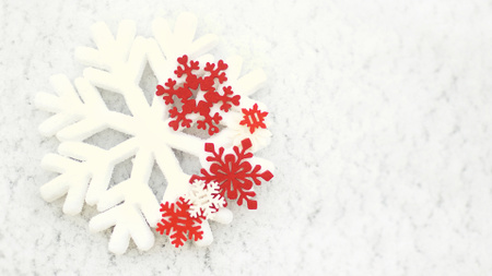 Ontwerpsjabloon van Zoom Background van Mooie sneeuwvlokken voor decor