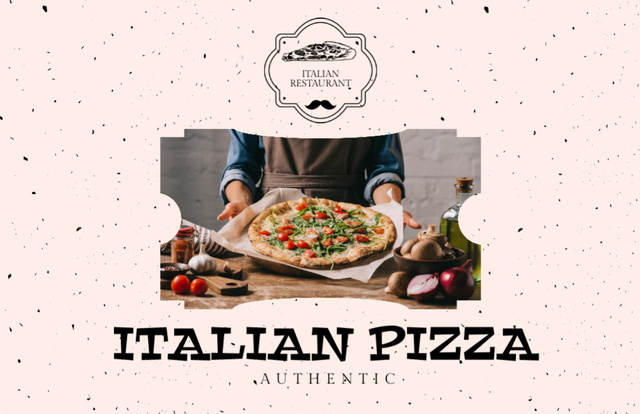 Traditional Italian Pizza Offer Flyer 5.5x8.5in Horizontal – шаблон для дизайну