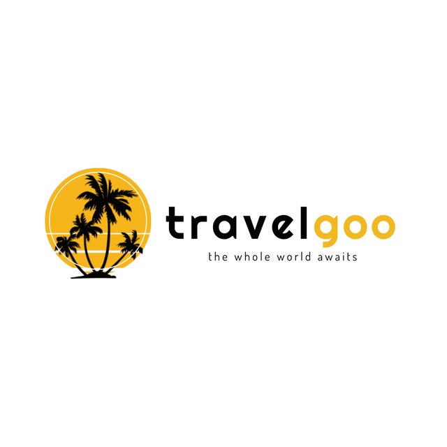 Ontwerpsjabloon van Animated Logo van Travel to Tropical Islands