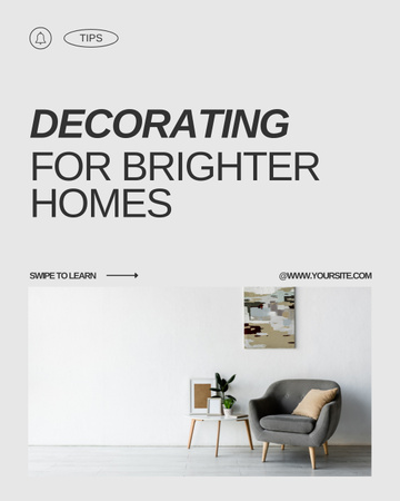 Designvorlage Angebot für Heimdekorationsdienstleistungen für Instagram Post Vertical