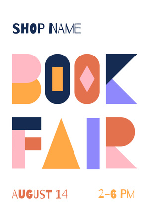 Template di design Book fair event Invitation 6x9in