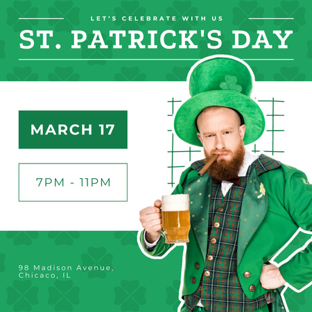 St. Patrick's Day Party Announcement Instagram Design Template