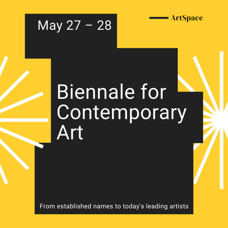 Biennale for Contemporary Art Announcement Instagram AD tervezősablon