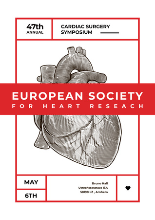 Annual cardiac surgery symposium Poster Modelo de Design