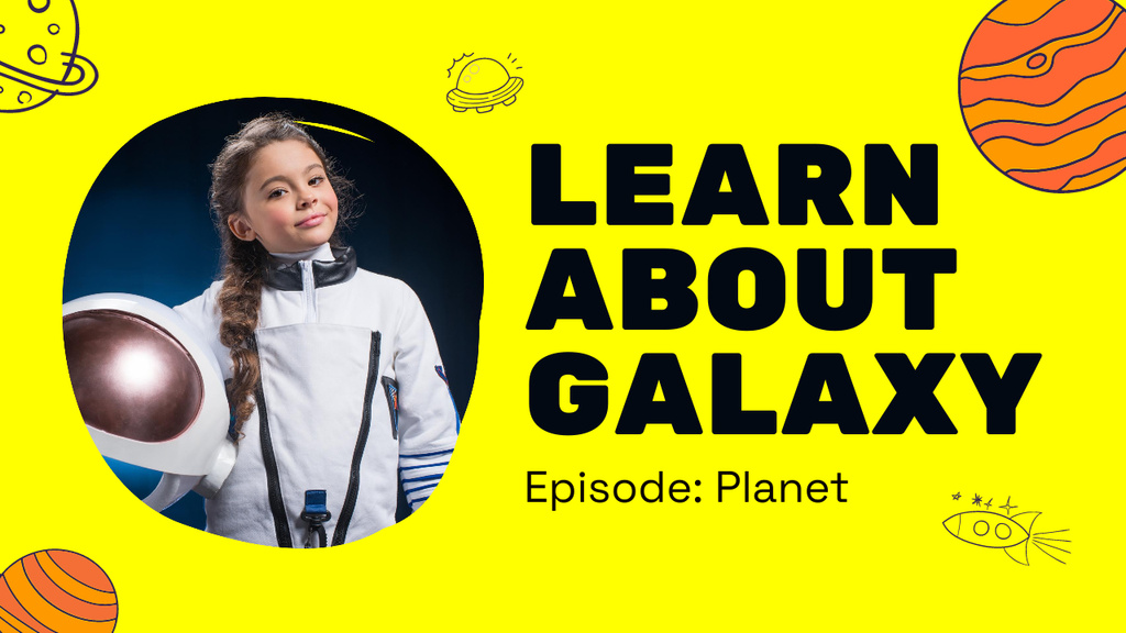 Ontwerpsjabloon van Youtube Thumbnail van Learn About Galaxy