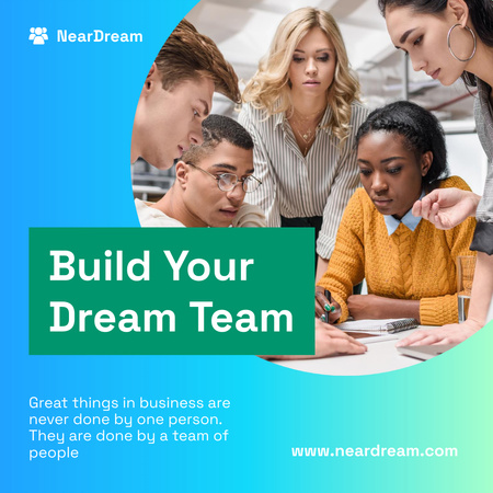 Team Building Event for Business Instagram tervezősablon