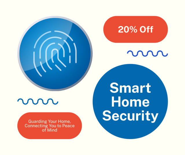 Discounts on Smart Home Security Facebook Design Template