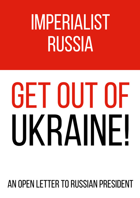 Designvorlage Open Letter to Russian President für Poster