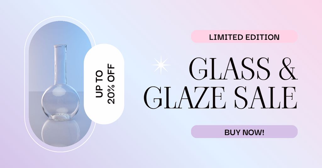 Limited Edition Of Glassware At Lowered Costs Facebook AD Design Template