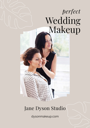 Ontwerpsjabloon van Poster A3 van Wedding Makeup from Beauty Studio