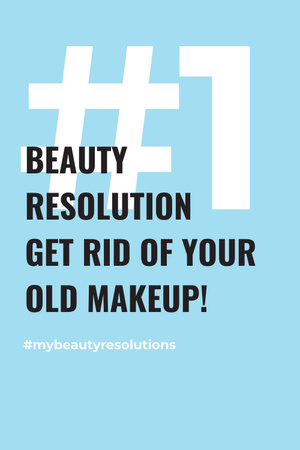 Beauty resolution Announcement Pinterest Design Template