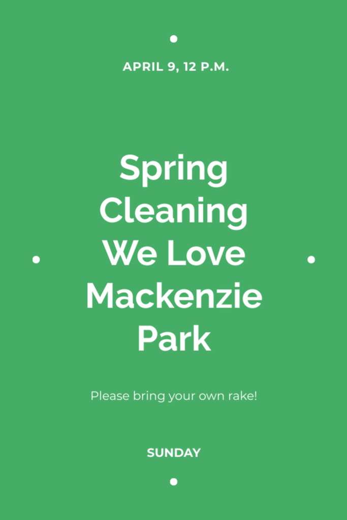 Szablon projektu Spring Cleaning Event Invitation with Green Floral Texture Flyer 4x6in