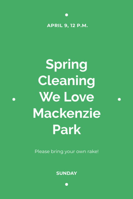 Ontwerpsjabloon van Flyer 4x6in van Spring Cleaning Event Invitation with Green Floral Texture