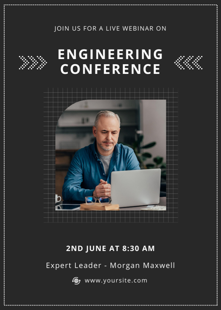 Software Engineering Conference Announcement Invitation Design Template