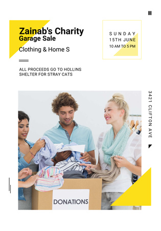 Charity Garage Sale Ad Poster 28x40in Design Template