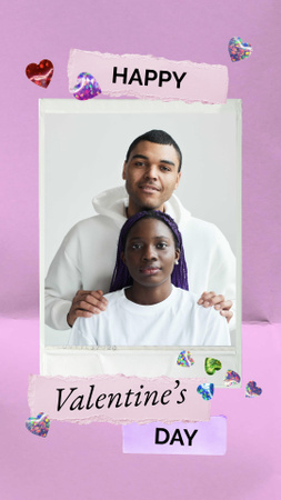 Cute Couple on Valentine's Day Instagram Story Design Template