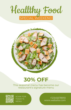 Special Offer of Healthy Food Recipe Card Design Template