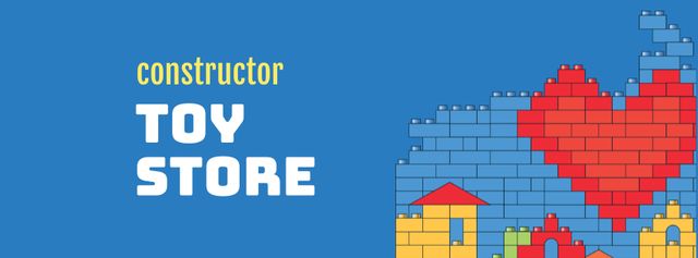 Construction Toys Store Offer Facebook cover – шаблон для дизайну