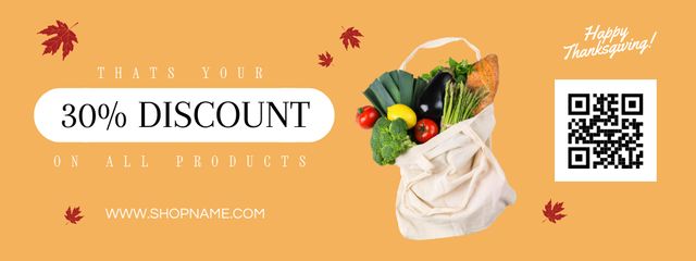 Thanksgiving Essentials Discount Offer Coupon Design Template