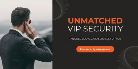 VIP Security Bodyguard Services Advertisement Image Design Template
