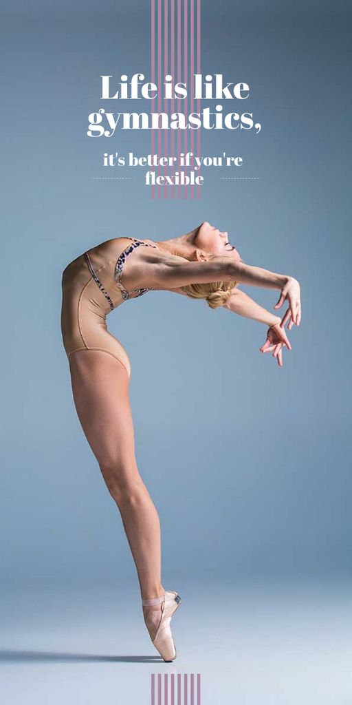Young woman Gymnast training Graphic Modelo de Design