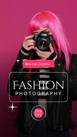 Exciting Fashion Photographer Service With Discount TikTok Video Design Template