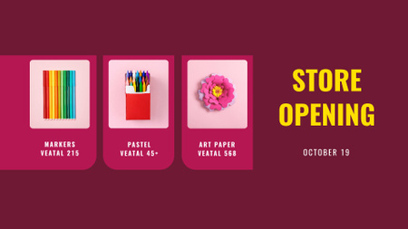 Stationery Store Sale Offer FB event cover Modelo de Design