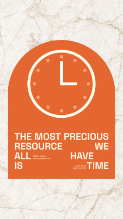 Designvorlage Inspirational Phrase about Time für Instagram Story