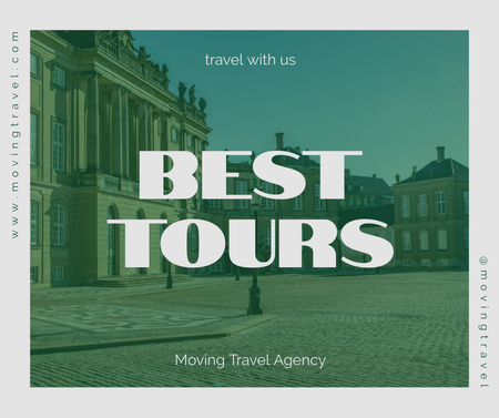 Travel Agency Ad with City Facebook Modelo de Design