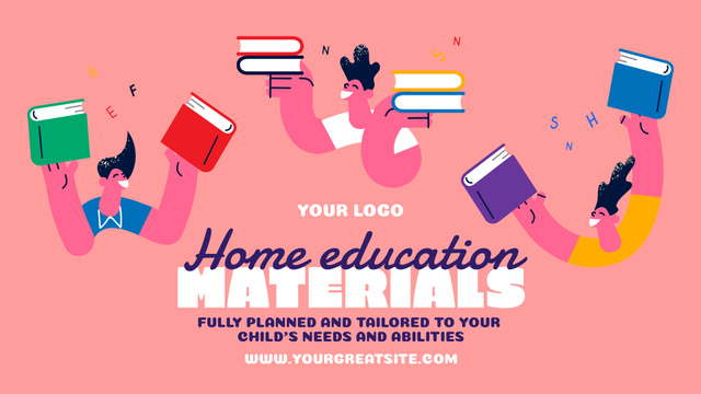 Modèle de visuel Home School Ad - Full HD video