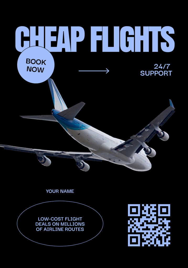 Best Airfare Deal Poster 28x40in Design Template