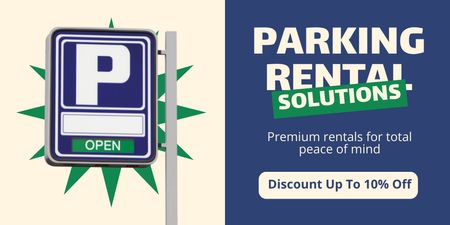 Premium Parking Rental Offer Twitter Design Template