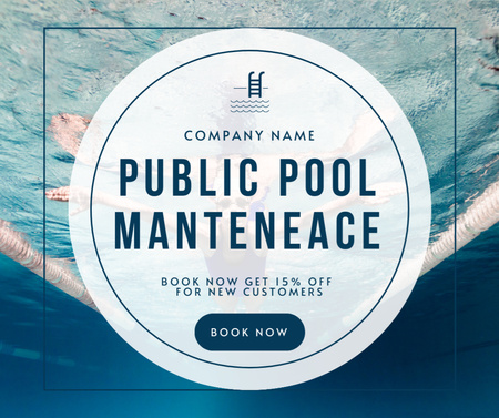 Template di design Offers Discounts for Maintenance of Public Pools Facebook
