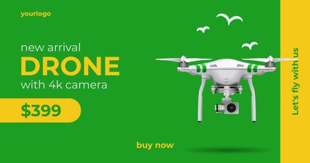 New Arrival Drones Announcement Facebook AD tervezősablon