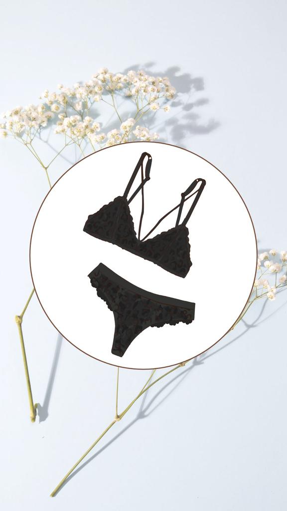Female Lingerie and Accessories store promotion Instagram Highlight Cover Πρότυπο σχεδίασης